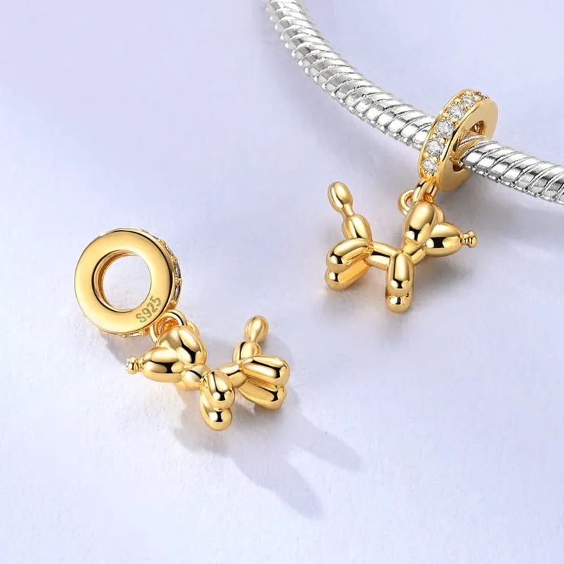 Golden Balloon Dog Dangle Charm sold by Pangama Jewelry product image thumbnail 3