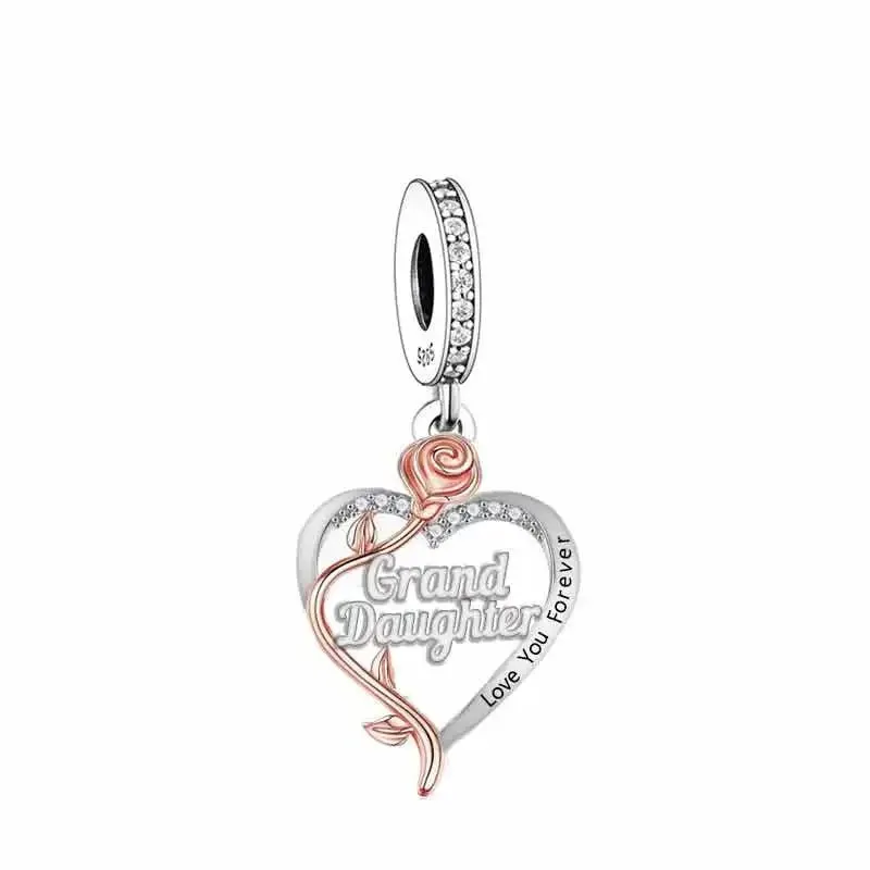 Granddaughter Heart Charm made by Pangama Jewelry