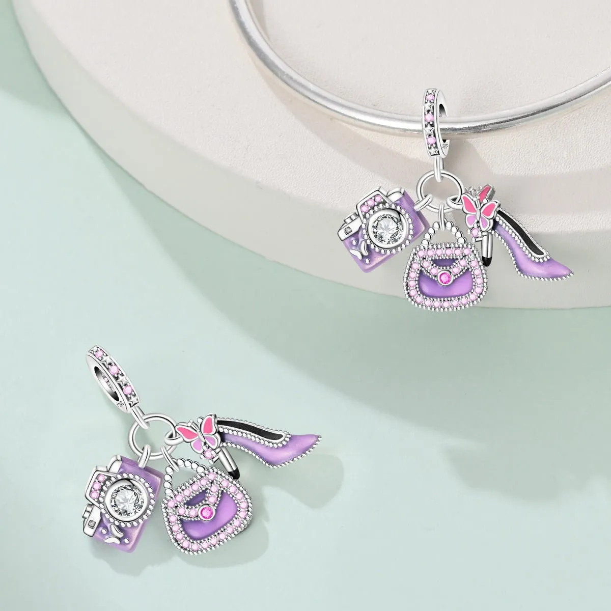Camera, Handbag & High Heel Shoe Dangle Charm sold by Pangama Jewelry product image thumbnail 3