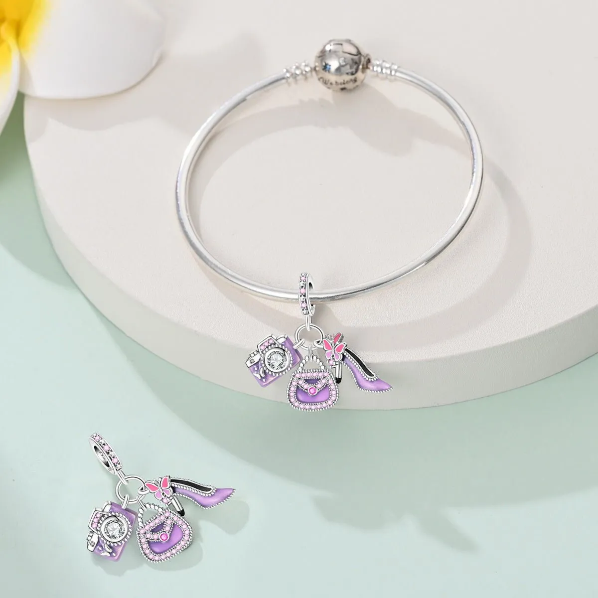 Camera, Handbag & High Heel Shoe Dangle Charm sold by Pangama Jewelry product image thumbnail 2