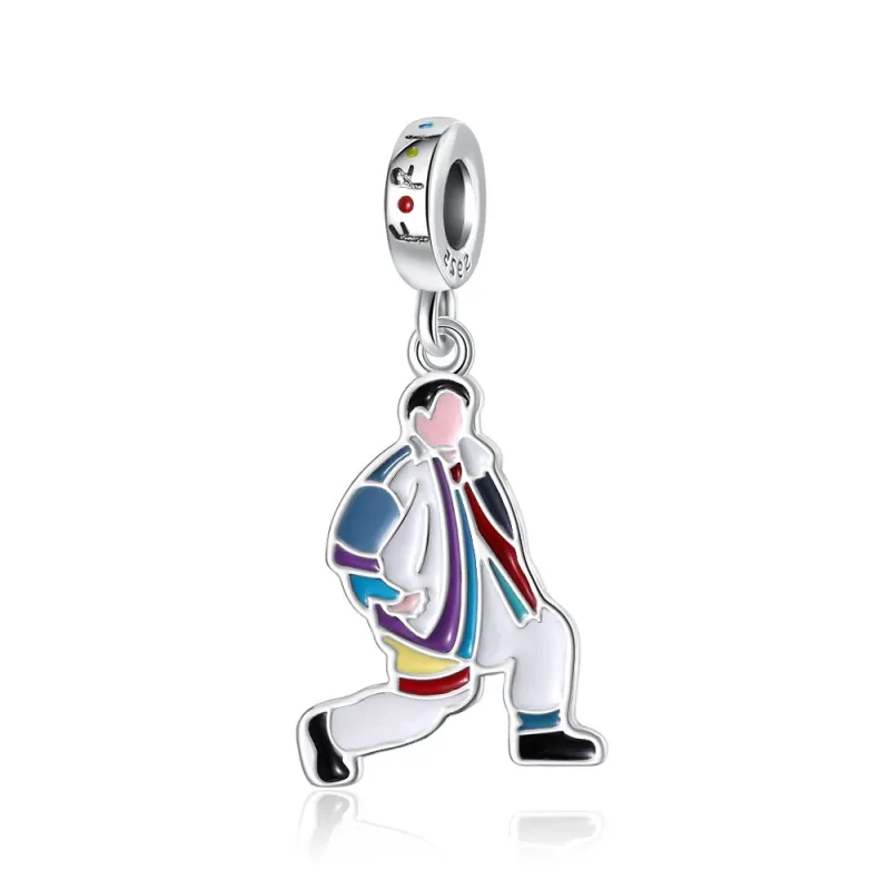 Friends TV Series Joey's 'Could I Be Wearing Any More Clothes' Dangle Charm made by Pangama Jewelry
