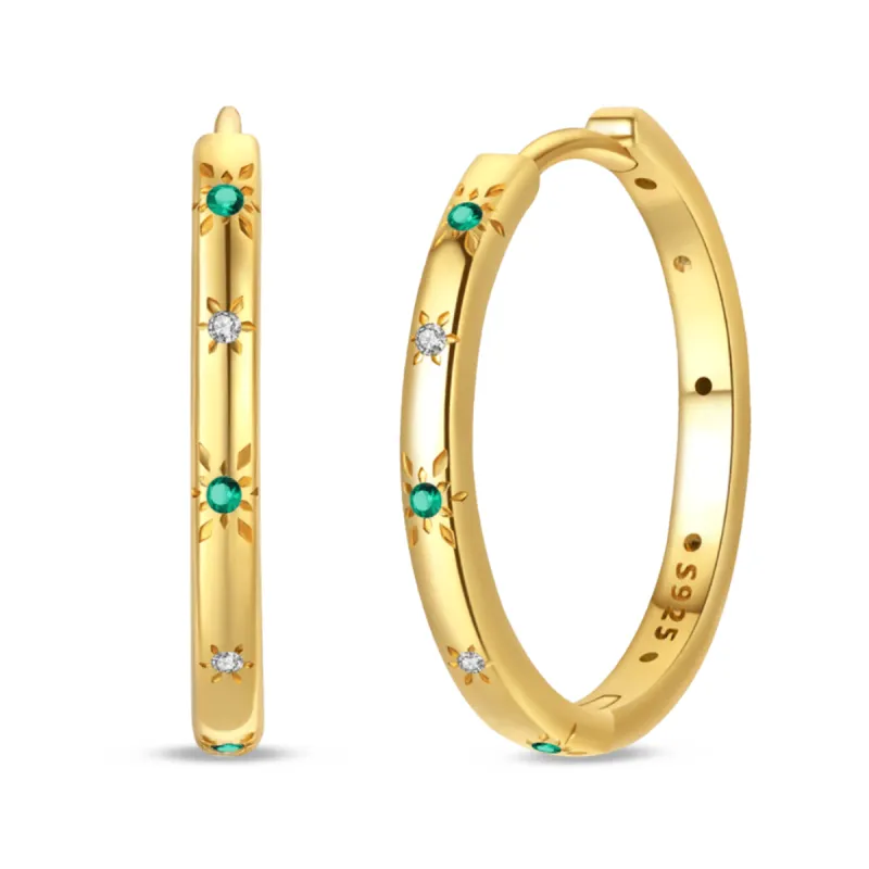 Timeless Gold Hoop Earrings made by Pangama Jewelry