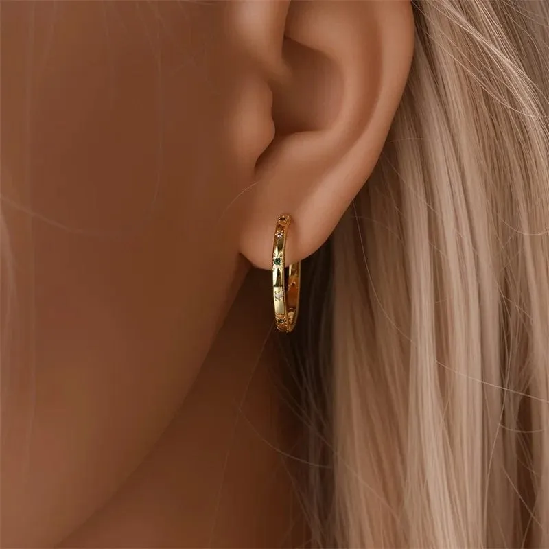 Timeless Gold Hoop Earrings sold by Pangama Jewelry product image thumbnail 4