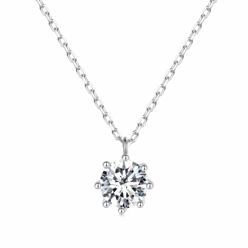 Pangama Moissanite Solitaire Necklace made by Pangama Jewelry