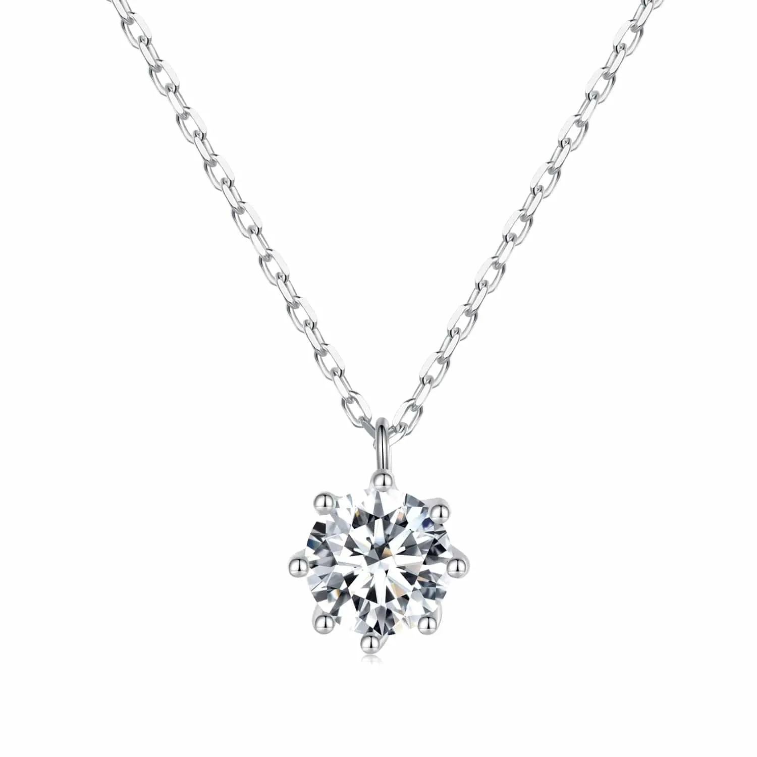 Pangama Moissanite Solitaire Necklace sold by Pangama Jewelry