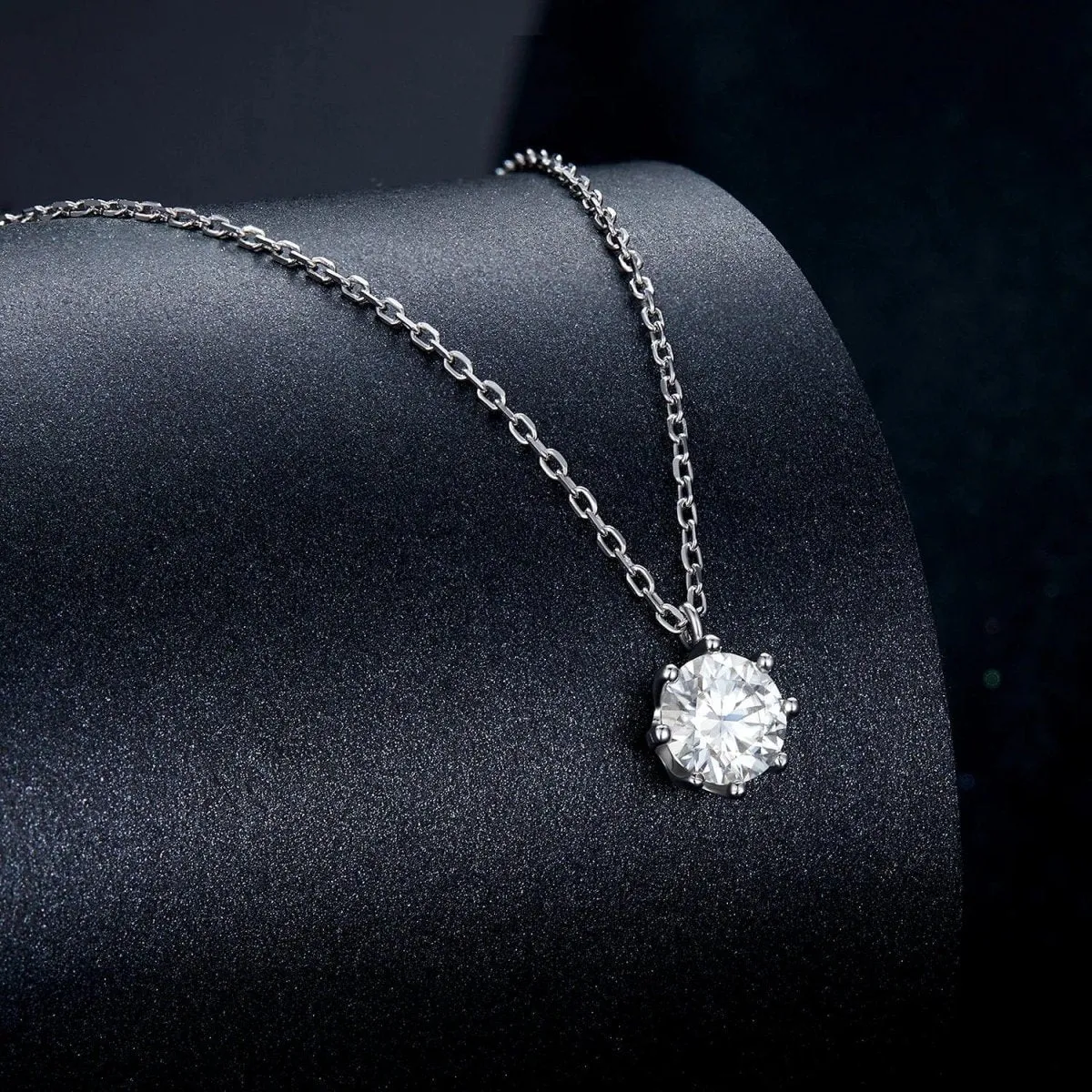 Pangama Moissanite Solitaire Necklace sold by Pangama Jewelry product image thumbnail 2