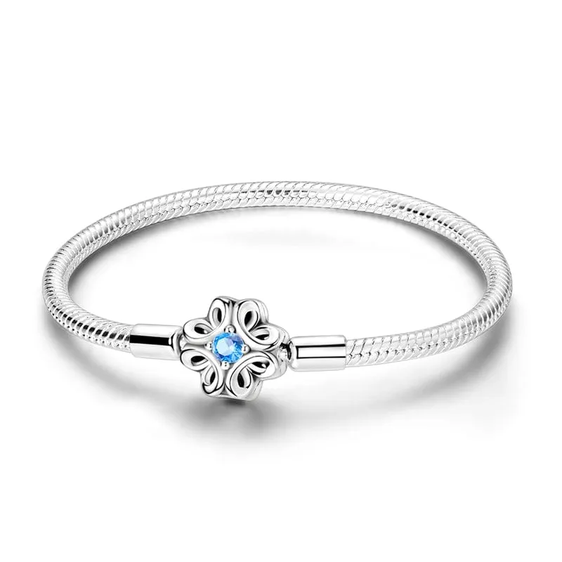 Floral Blue Gem Elegance Bracelet made by Pangama Jewelry