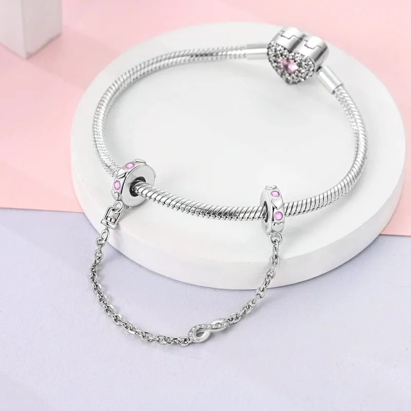 Infinity and Heart Safety Chain sold by Pangama Jewelry product image thumbnail 2