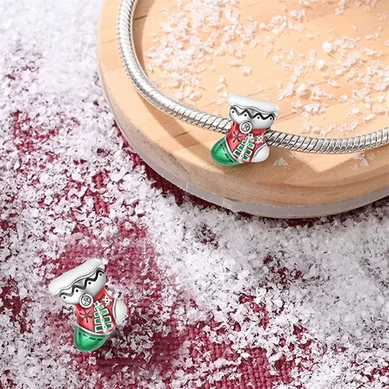 Festive Christmas Stocking Charm sold by Pangama Jewelry product image thumbnail 3