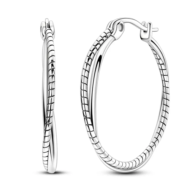 Elegant Twist Hoop Earrings sold by Pangama Jewelry