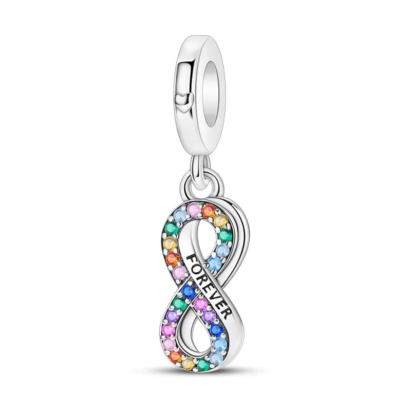 Sparkling Infinity Dangle Charm made by Pangama Jewelry