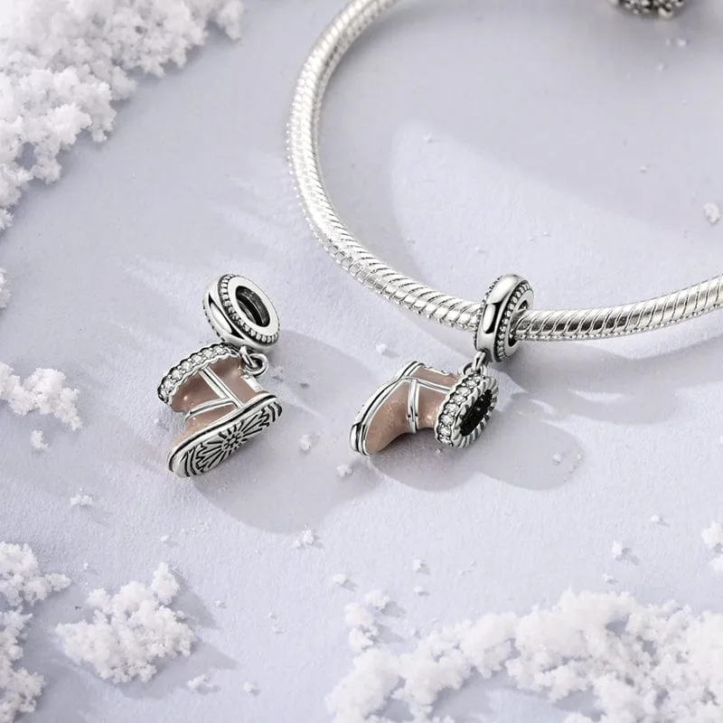 Cozy Winter Boot Charm with Crystal Fur Detailing sold by Pangama Jewelry product image thumbnail 2
