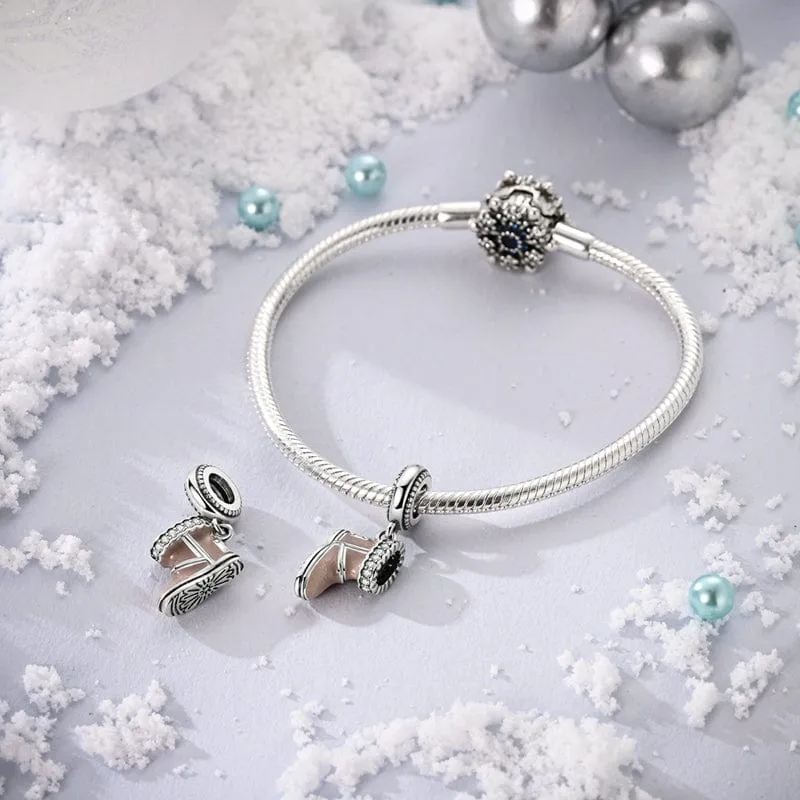Cozy Winter Boot Charm with Crystal Fur Detailing sold by Pangama Jewelry product image thumbnail 3