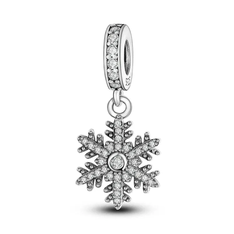 Sparkling Snowflake Charm with Pave Crystals made by Pangama Jewelry