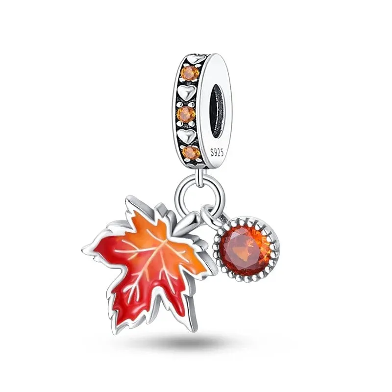 Maple Leaf Double Dangle Charm made by Pangama Jewelry