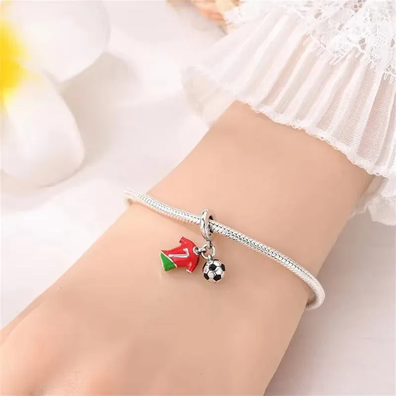 Football Charm Portugal CR7 Siuu Dangle Charm sold by Pangama Jewelry product image thumbnail 3