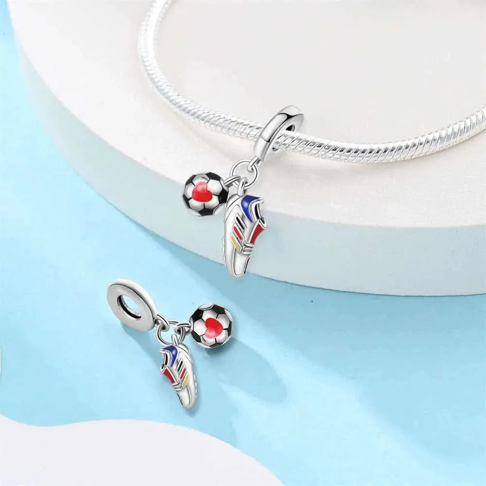 Football Shoe & Ball Dangle Charm sold by Pangama Jewelry product image thumbnail 3