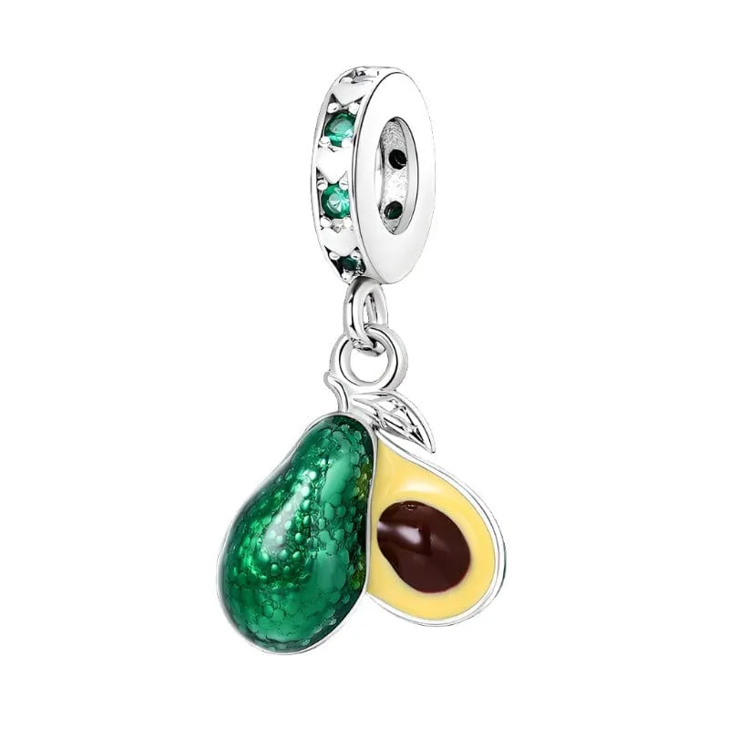 Avocado Double Dangle Charm made by Pangama Jewelry