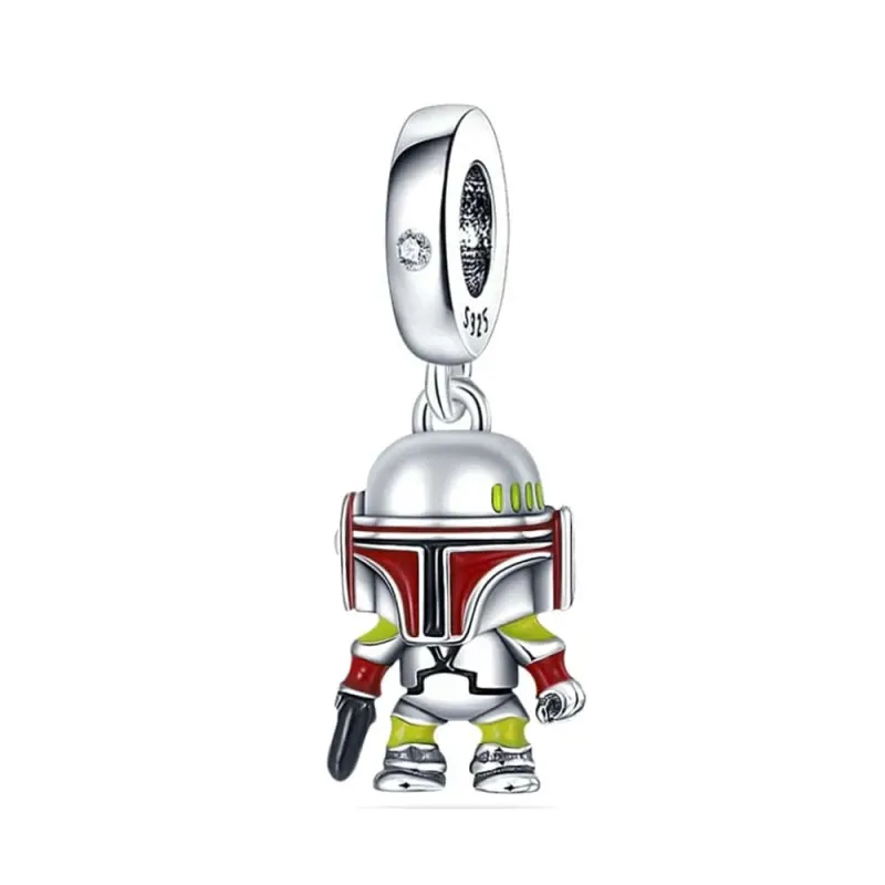 Star Wars Boba Fett Mandalorian Helmet Warrior Charm made by Pangama Jewelry