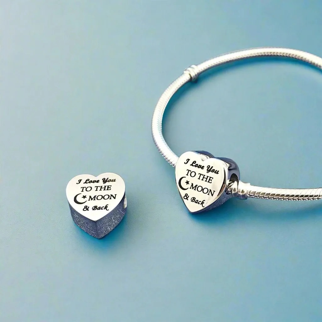 I Love You To The Moon and Back Charm sold by Pangama Jewelry product image thumbnail 2