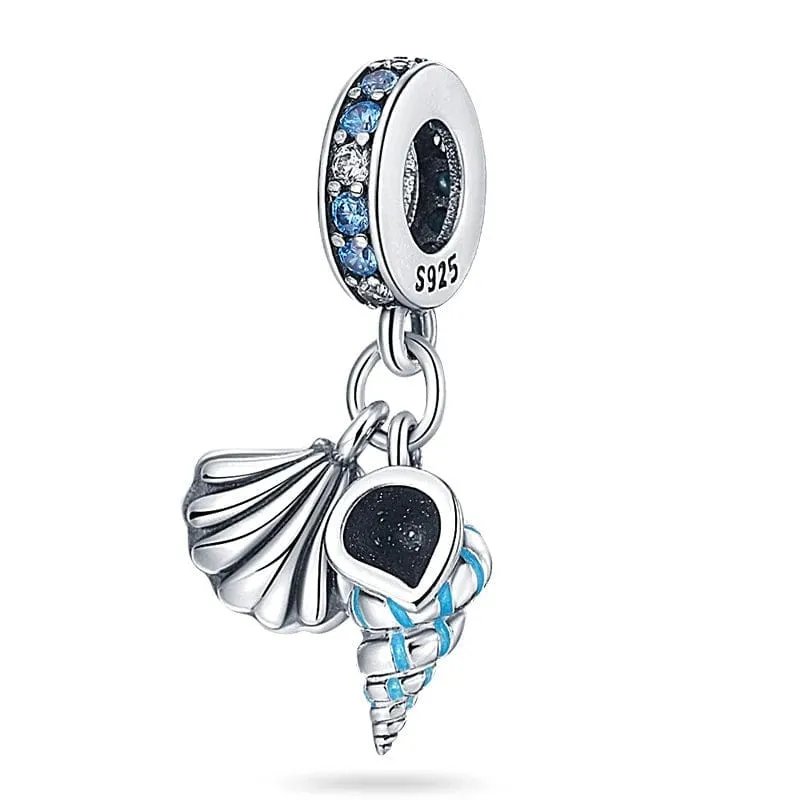 Ocean Conch Seashell Dangle Charm made by Pangama Jewelry