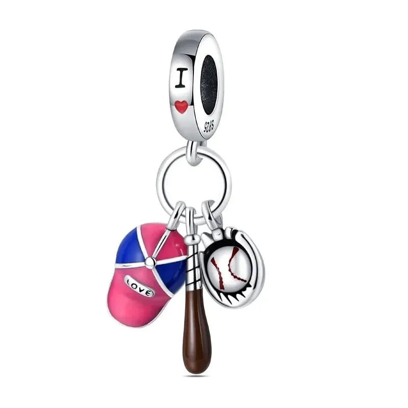 BaseBall Hat Dangle Charm made by Pangama Jewelry