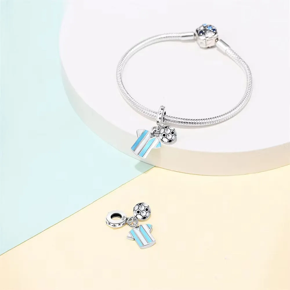 Argentina Football Messi Shirt Dangle Charm sold by Pangama Jewelry product image thumbnail 2