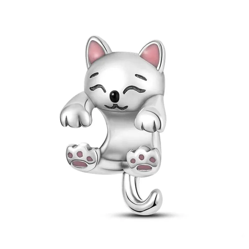 Hanging Cat Charm made by Pangama Jewelry