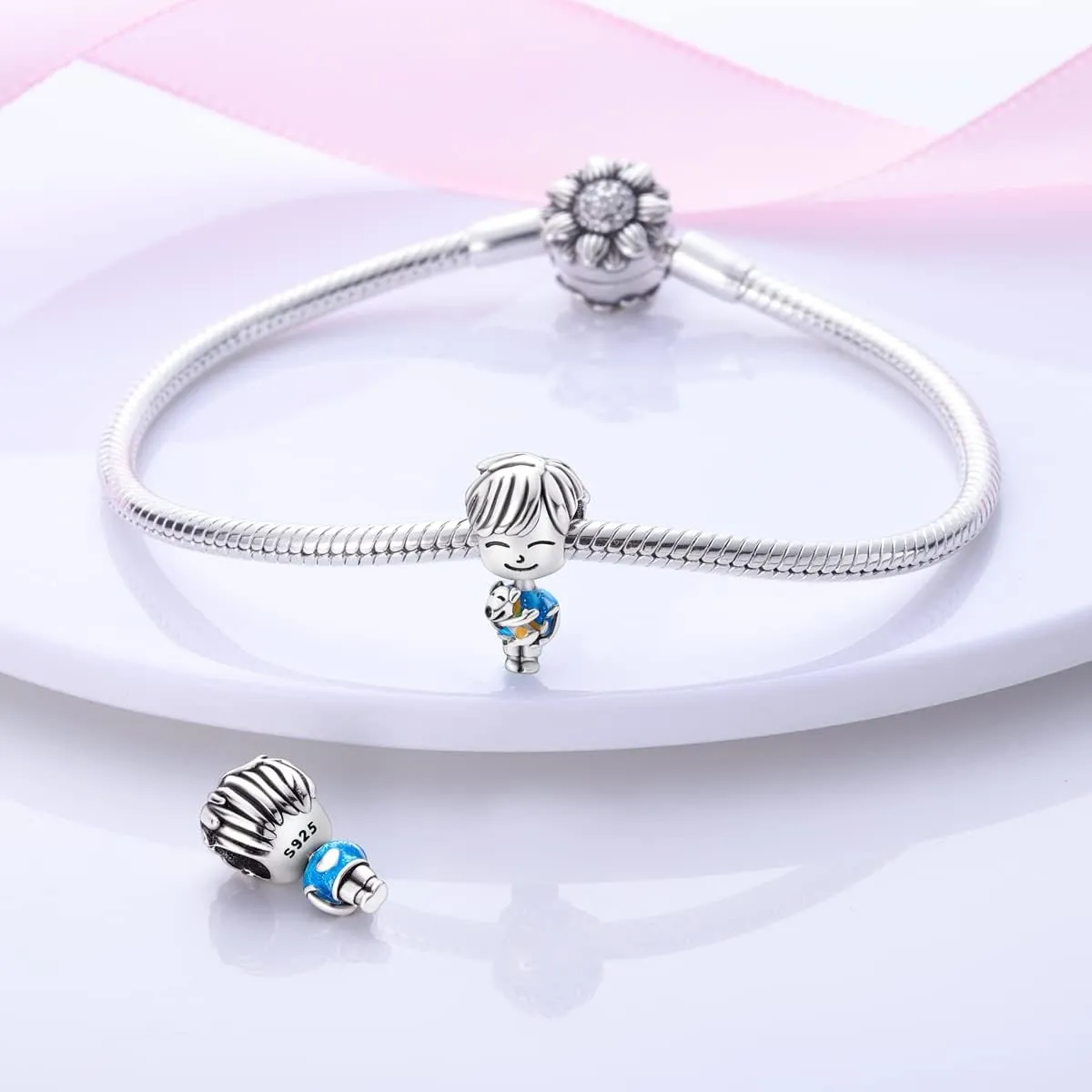 Boy with Dog Charm sold by Pangama Jewelry product image thumbnail 2