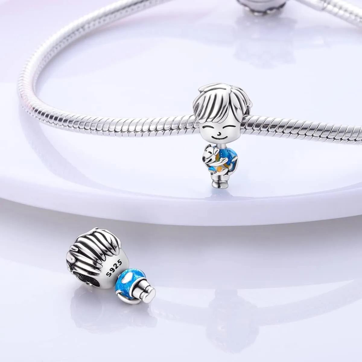 Boy with Dog Charm sold by Pangama Jewelry product image thumbnail 3