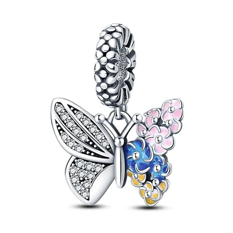 Butterfly Flower Charm made by Pangama Jewelry
