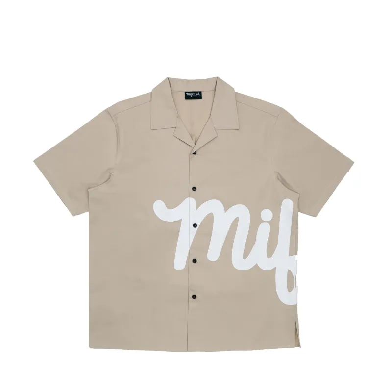 Script Logo camp Shirt SS24 made by Mifland