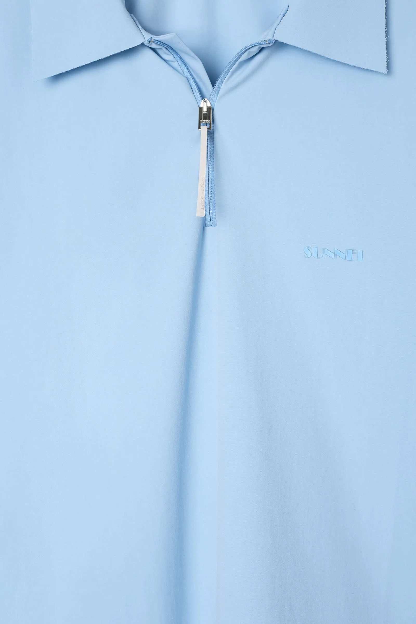 LONGSLEEVE POLO W ZIP / azure sold by Sunnei product image thumbnail 2