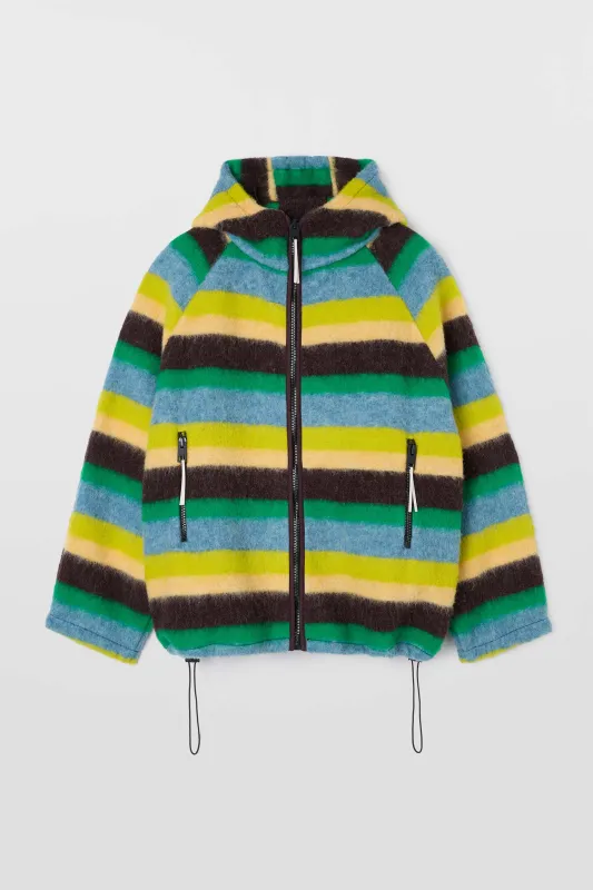 SHERPA HOODIE / multicolor stripes sold by Sunnei