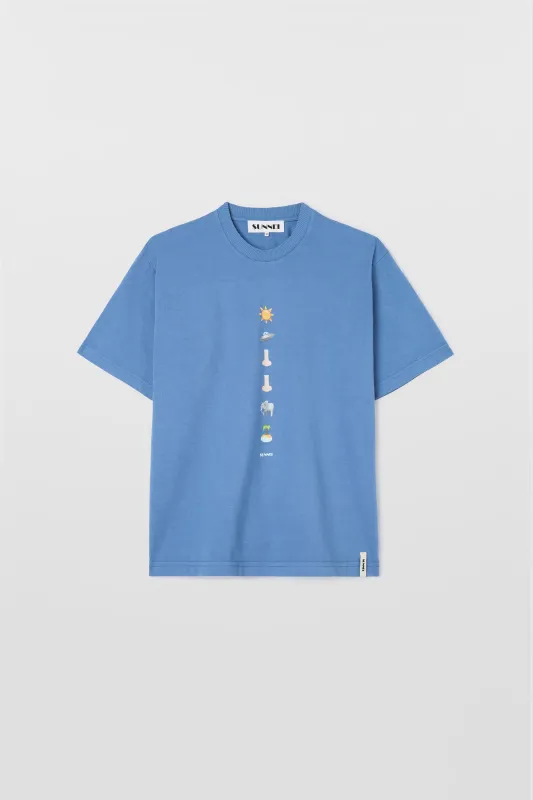 CLASSIC EMOJI T-SHIRT / blue horizon sold by Sunnei