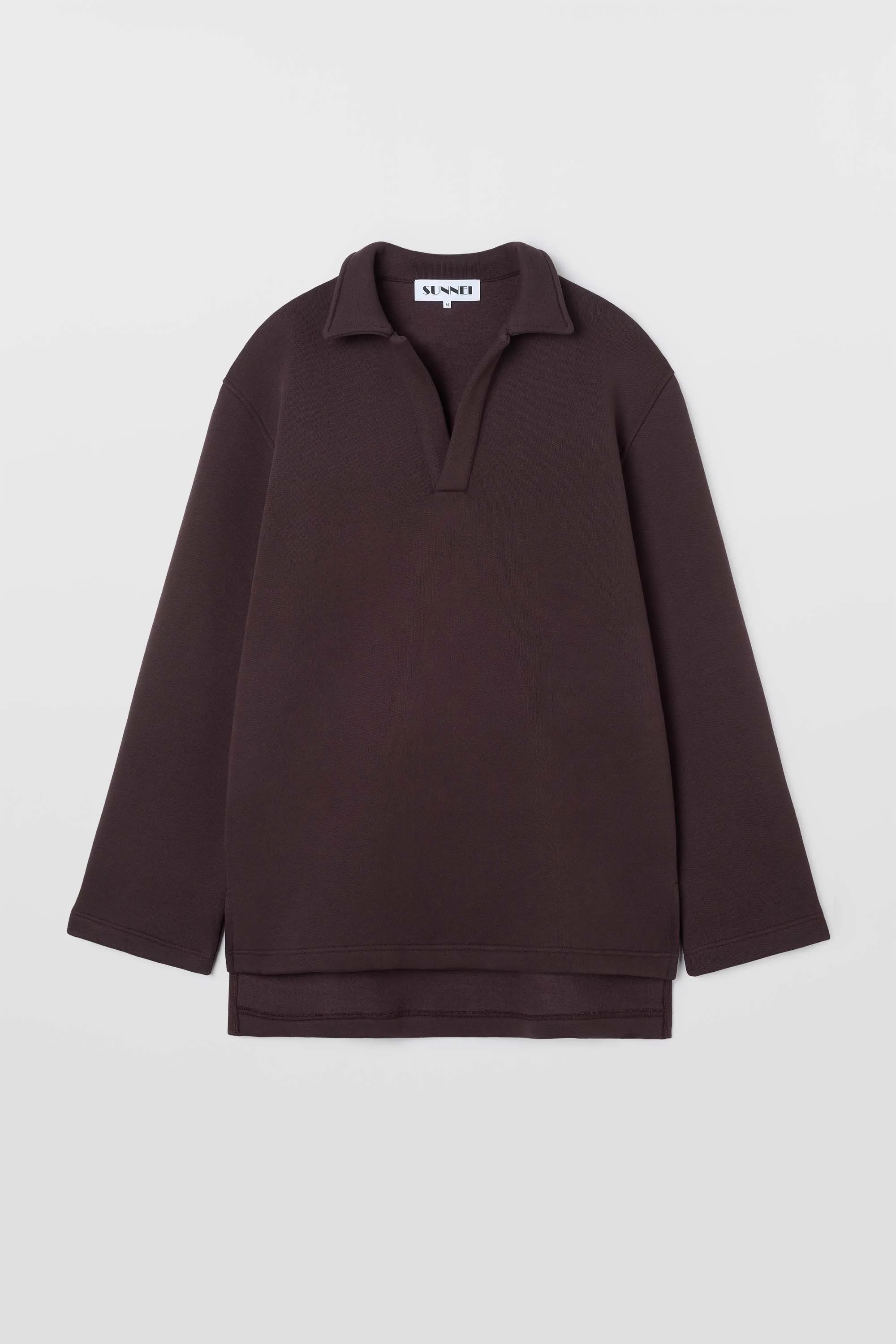 JERSEY POLO / chocolate plum sold by Sunnei