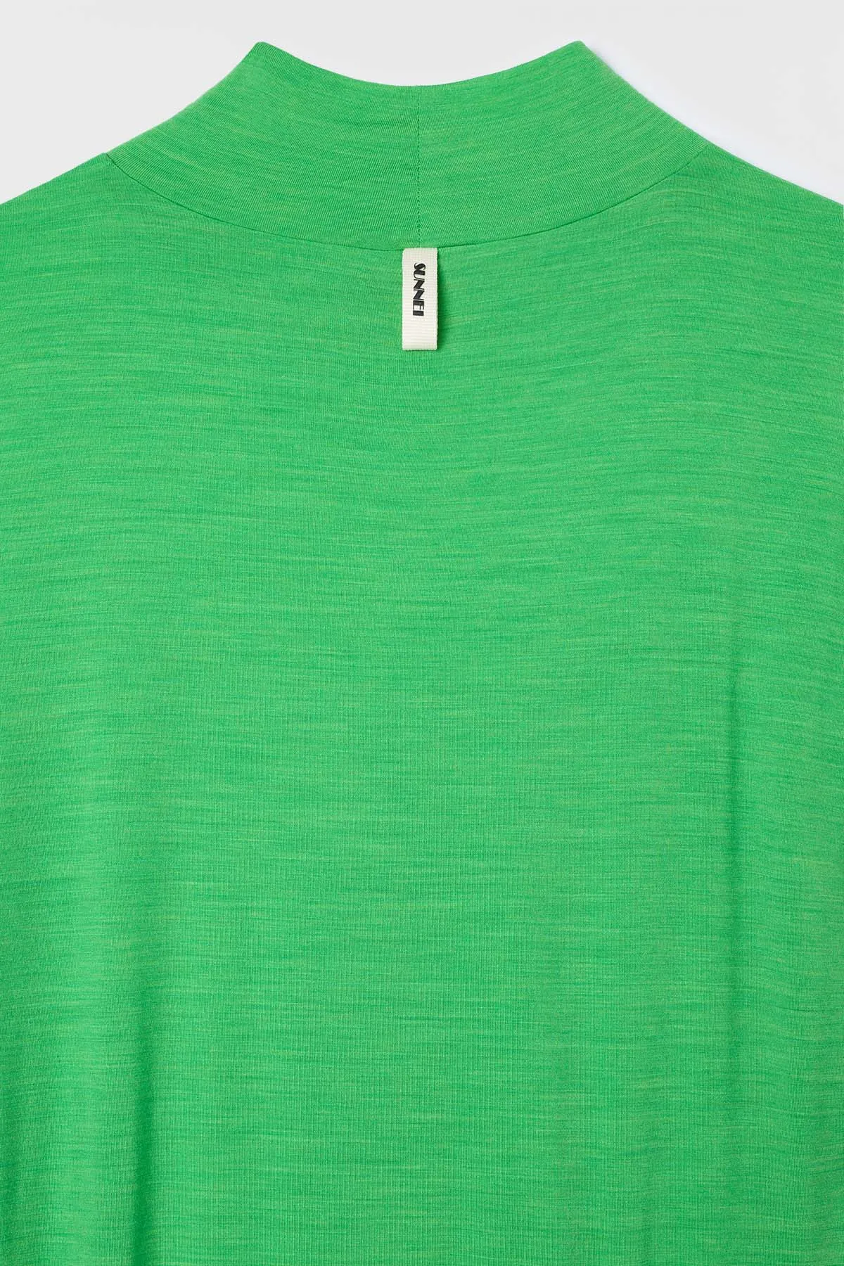 HIGHNECK LONGSLEEVE SHEER DRESS / bright green sold by Sunnei product image thumbnail 2