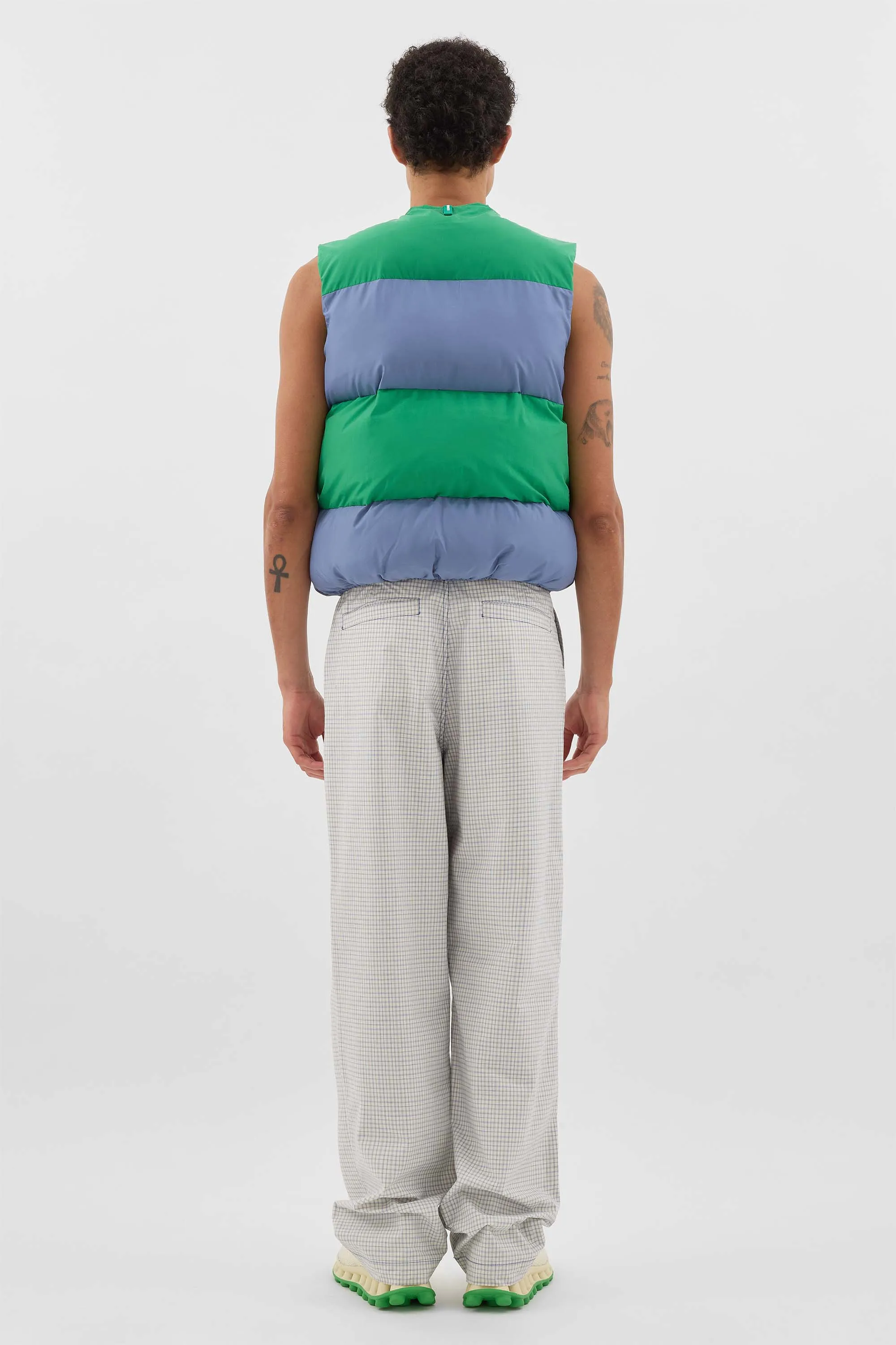 PUFFY GILET / green & wisteria sold by Sunnei product image thumbnail 4