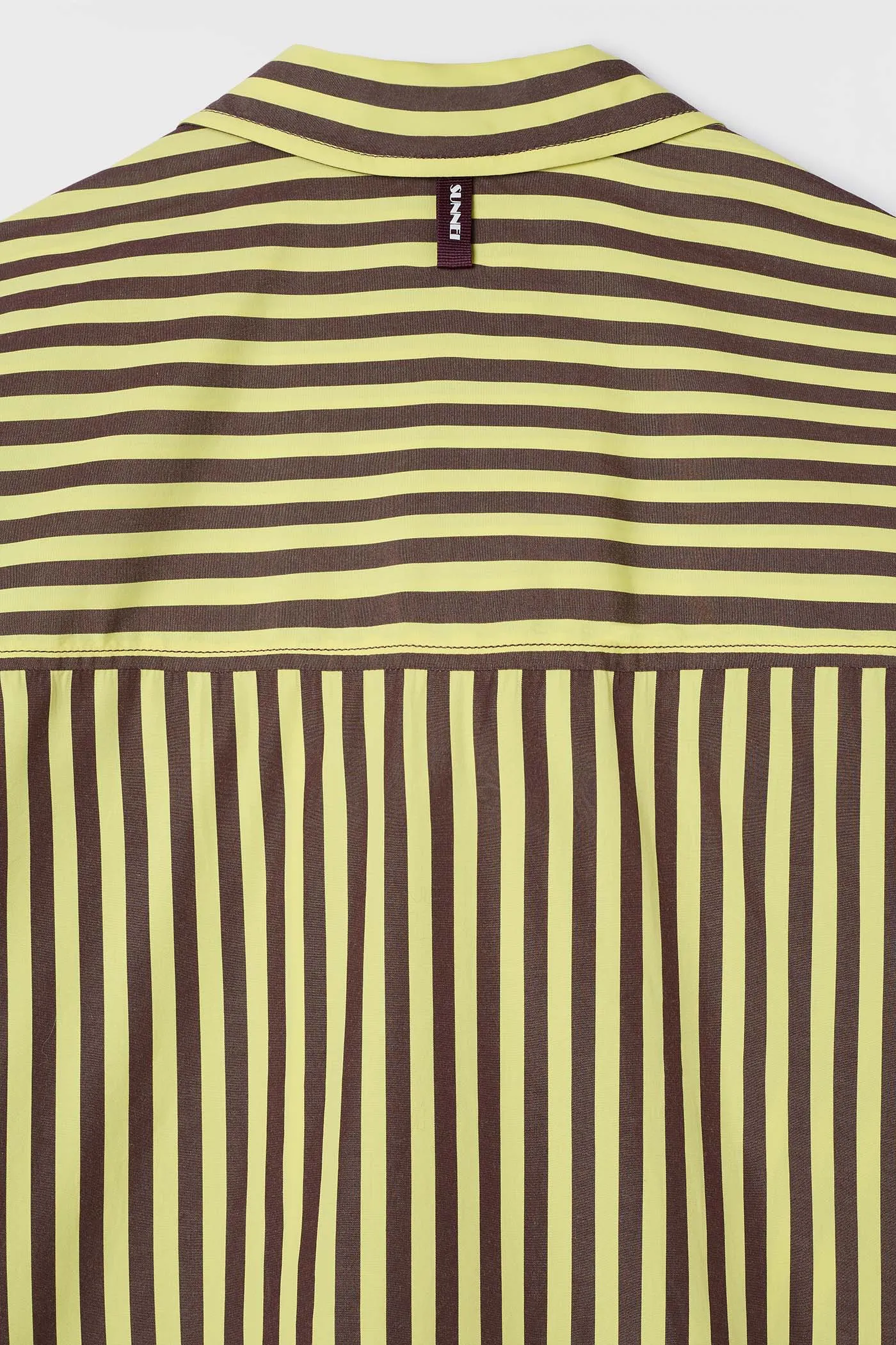 OVER SHIRT / burnt aubergine & yellow stripes sold by Sunnei product image thumbnail 2