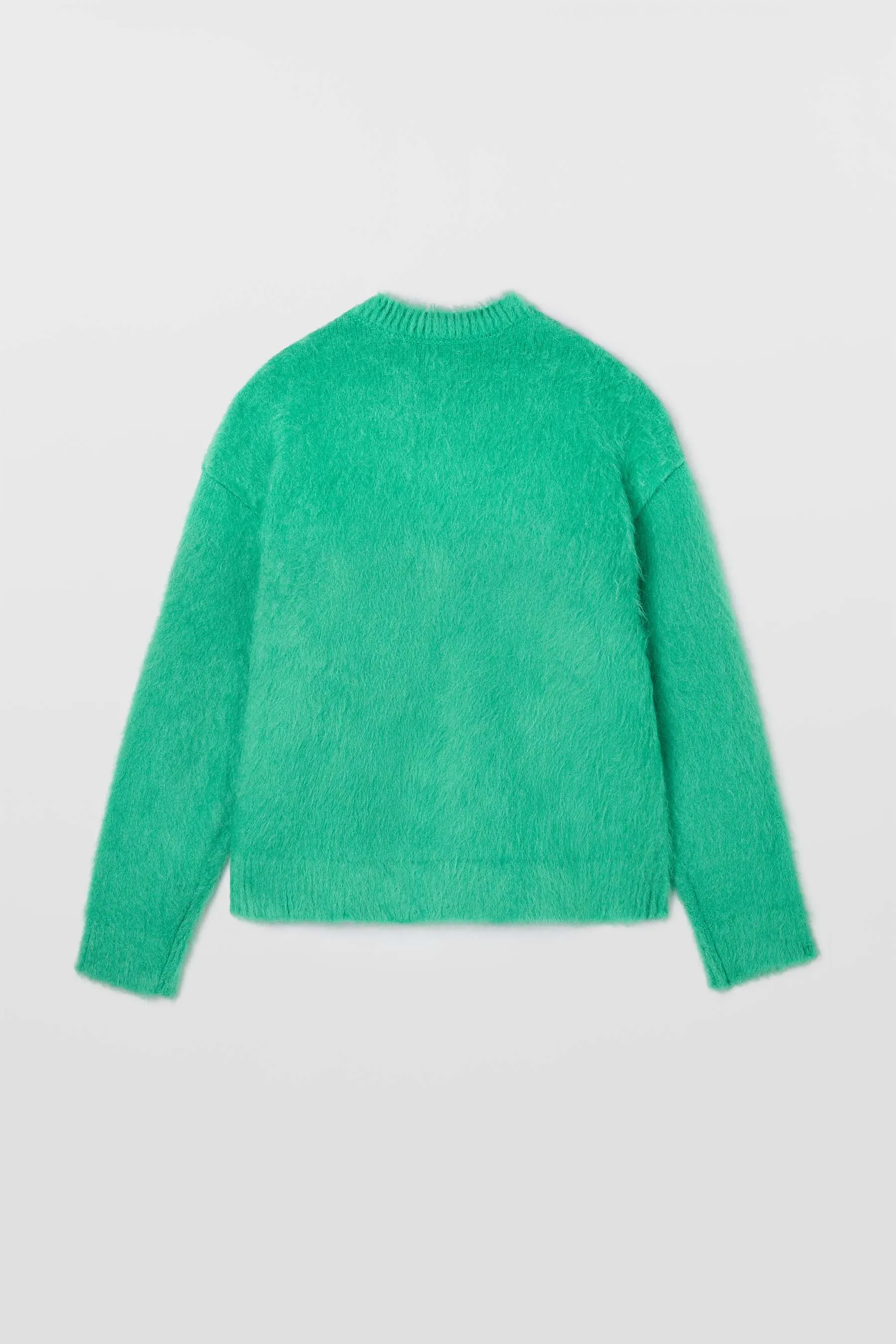 HAIRY KNIT ROUND NECK SWEATER / bright green sold by Sunnei product image thumbnail 3