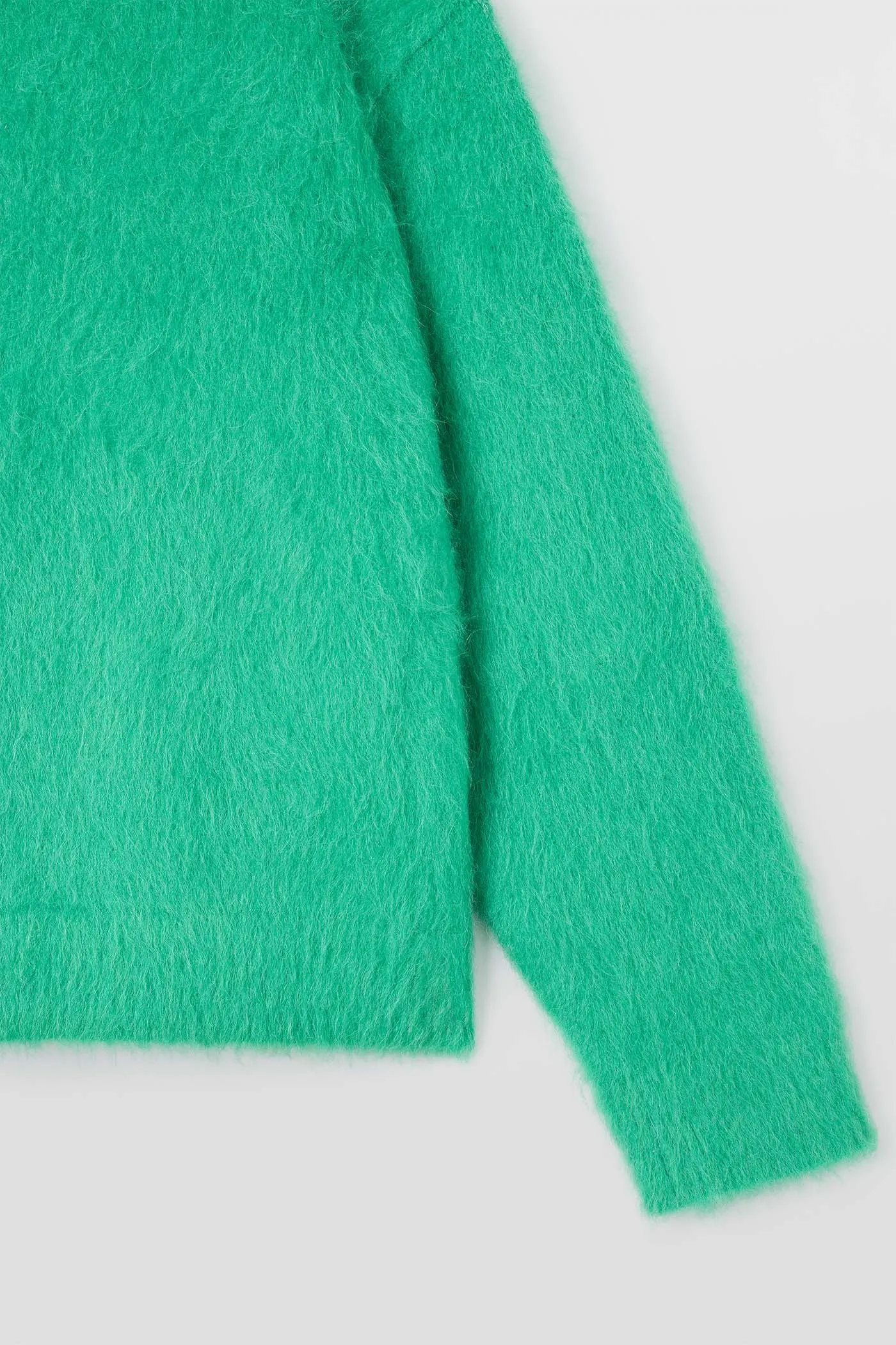 HAIRY KNIT ROUND NECK SWEATER / bright green sold by Sunnei product image thumbnail 2