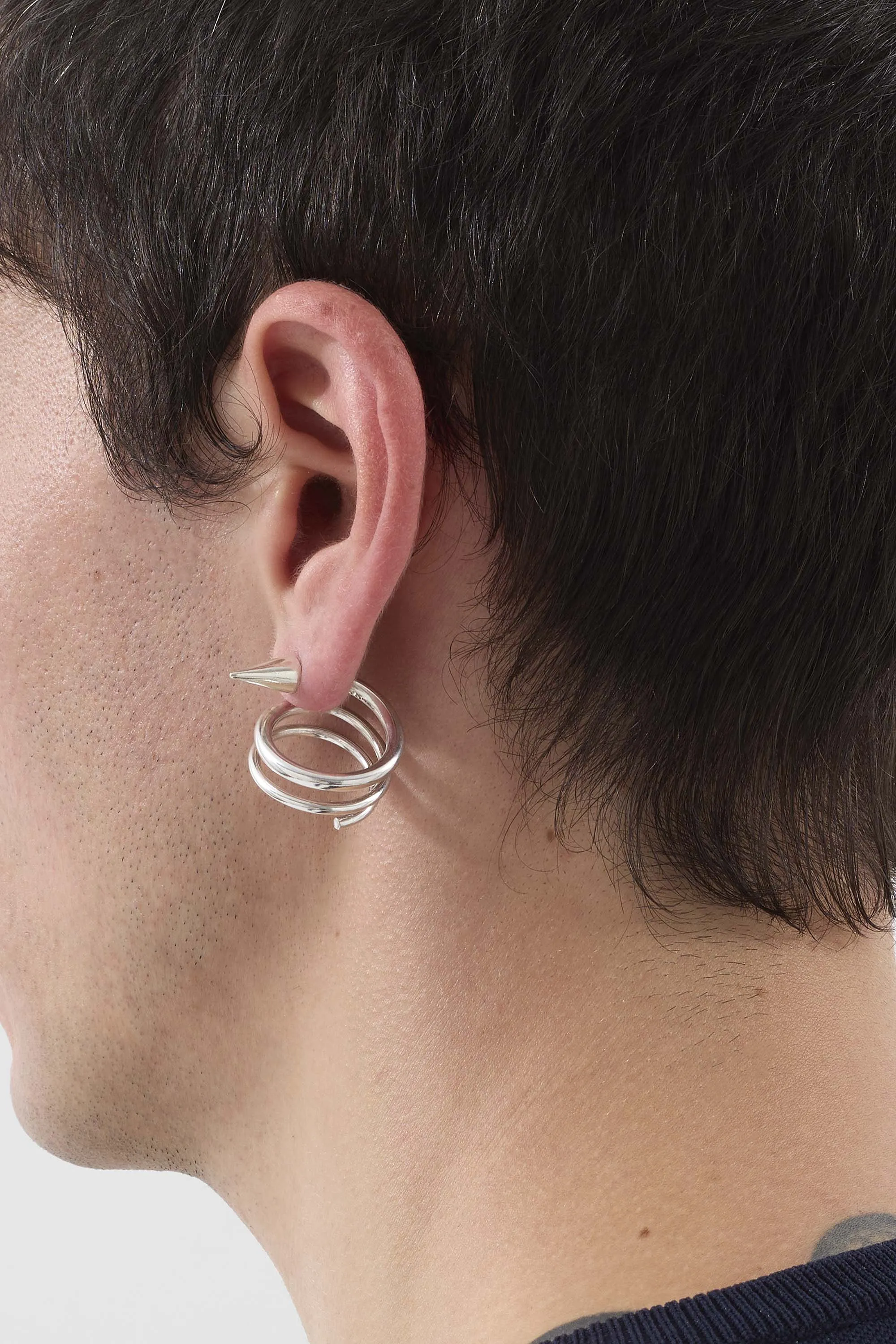 MEDIUM SPIRAL EAR-RING / silver sold by Sunnei product image thumbnail 2
