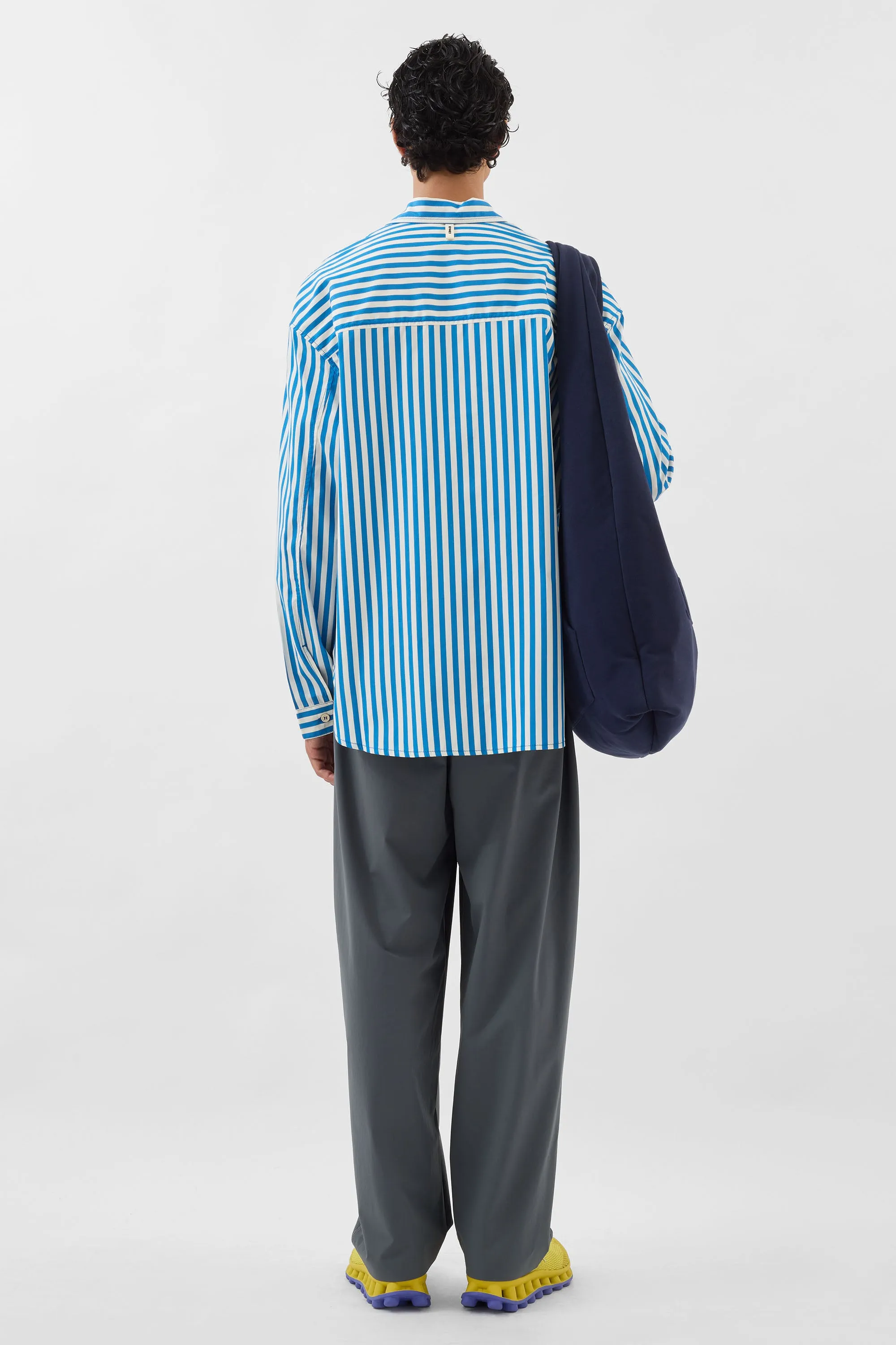 OVER SHIRT / bluette & off white stripes sold by Sunnei product image thumbnail 5