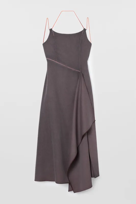 DRAPED DRESS / plum made by Sunnei