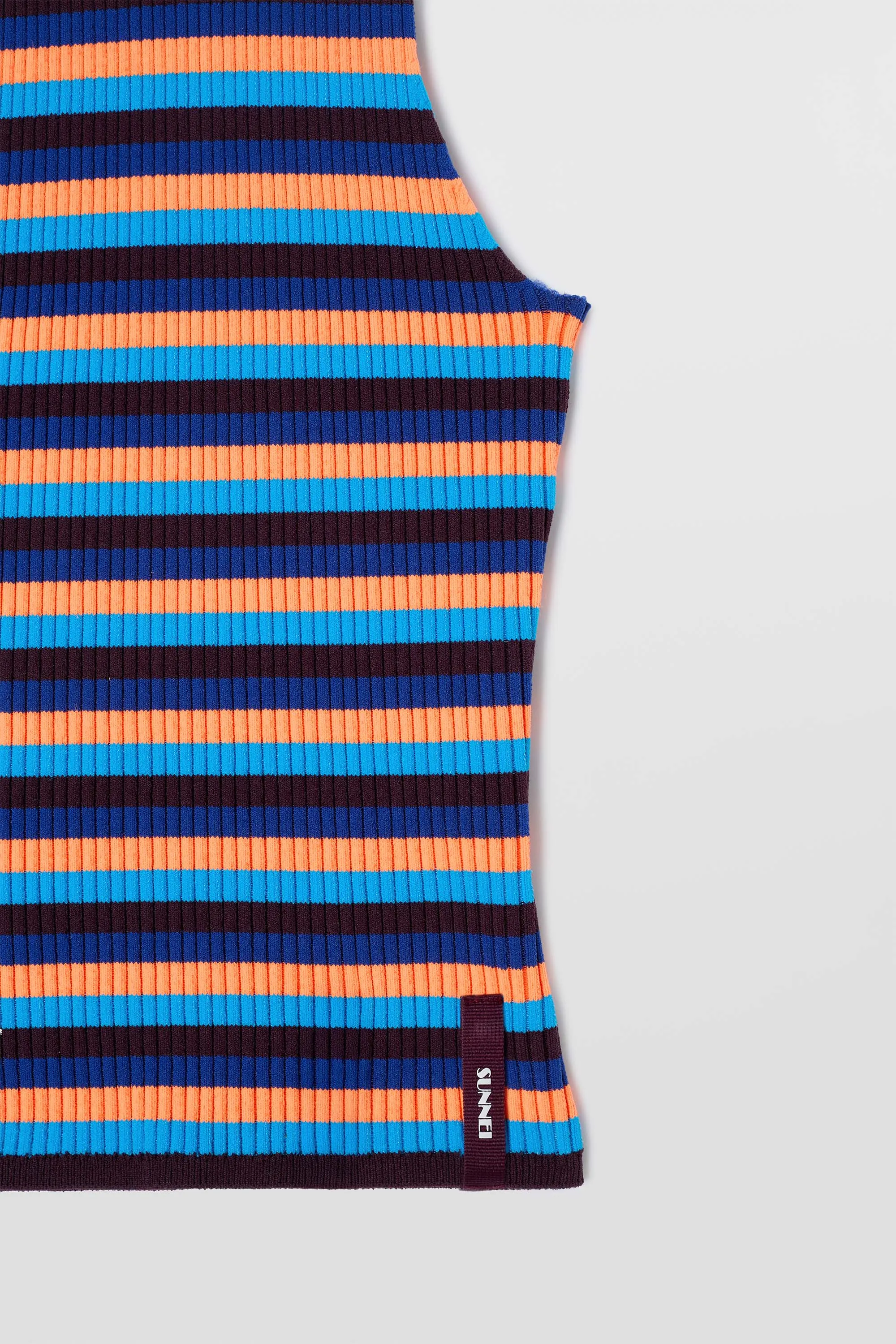 HIGHNECK KNIT TANK TOP / azure stripes sold by Sunnei product image thumbnail 2