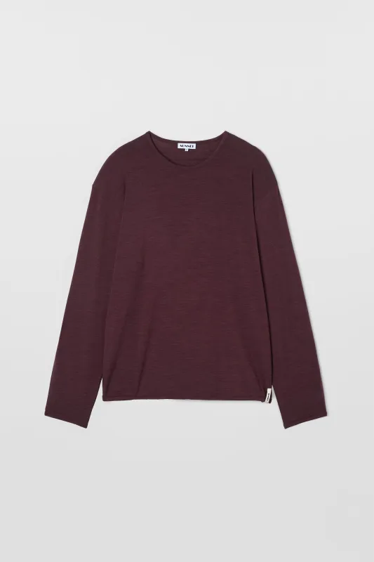 CLASSIC LONGSLEEVE / burnt aubergine sold by Sunnei