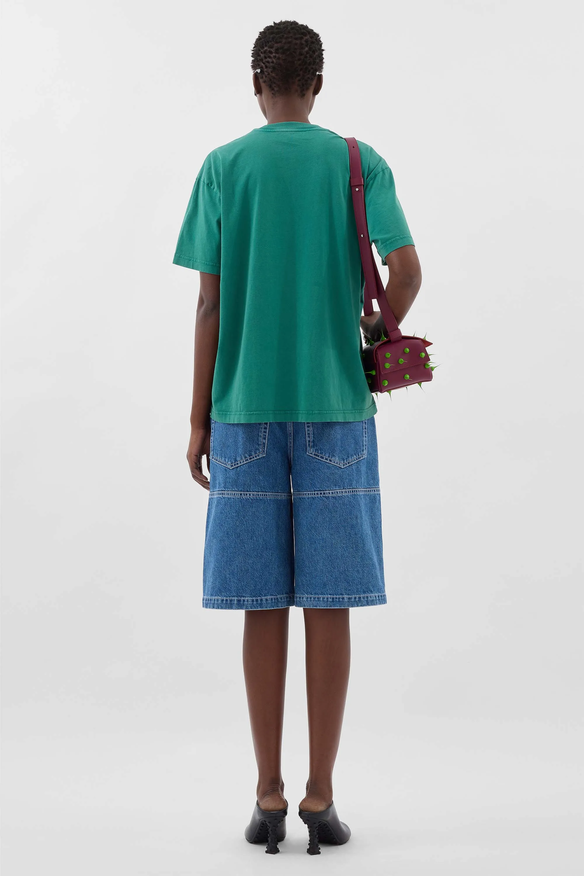 EVERYDAY CLASSIC T-SHIRT / emerald green sold by Sunnei product image thumbnail 5