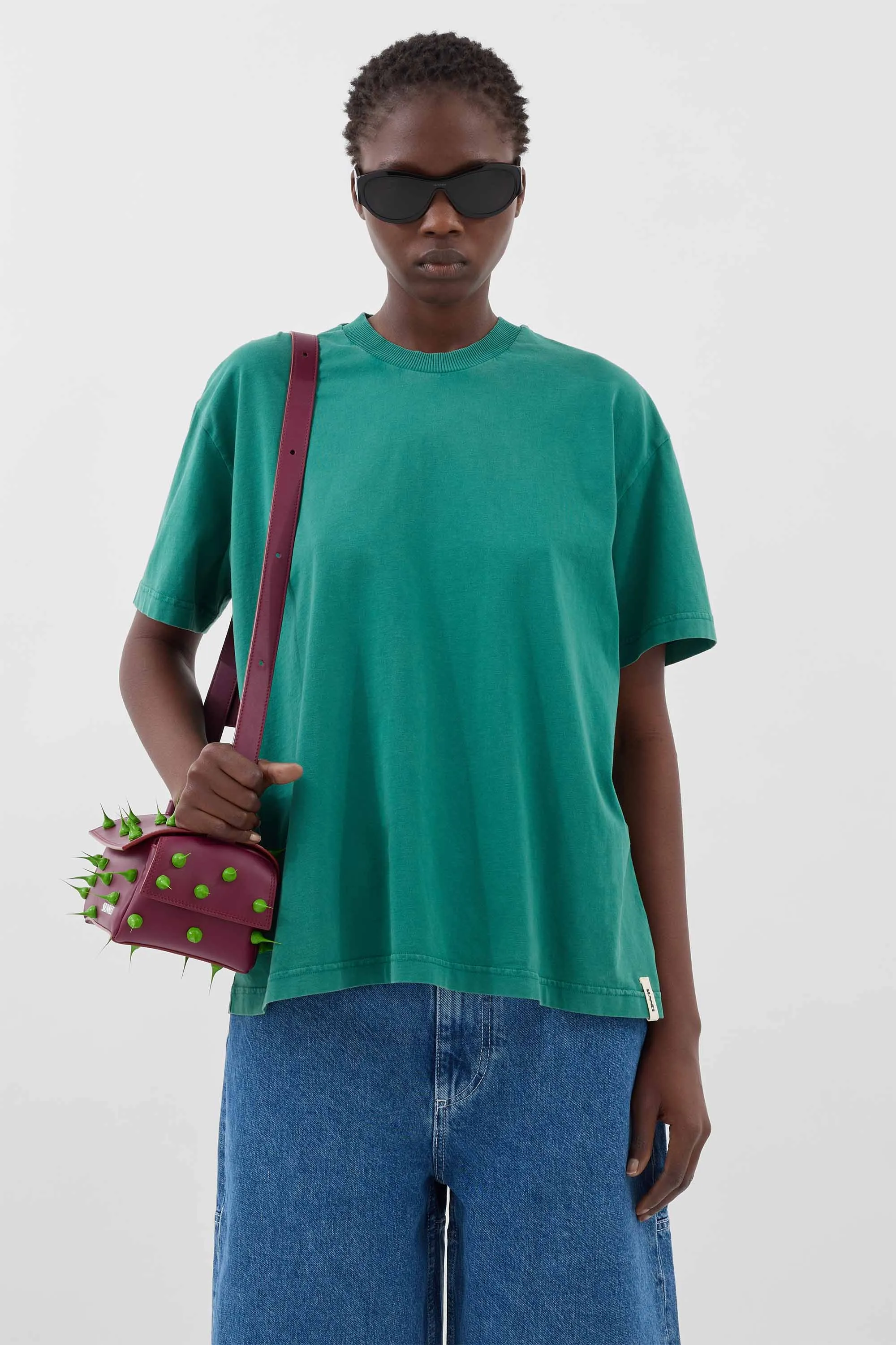 EVERYDAY CLASSIC T-SHIRT / emerald green sold by Sunnei product image thumbnail 3