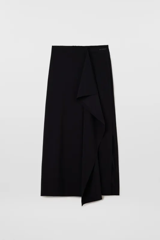 DRAPED TECH SKIRT / black made by Sunnei