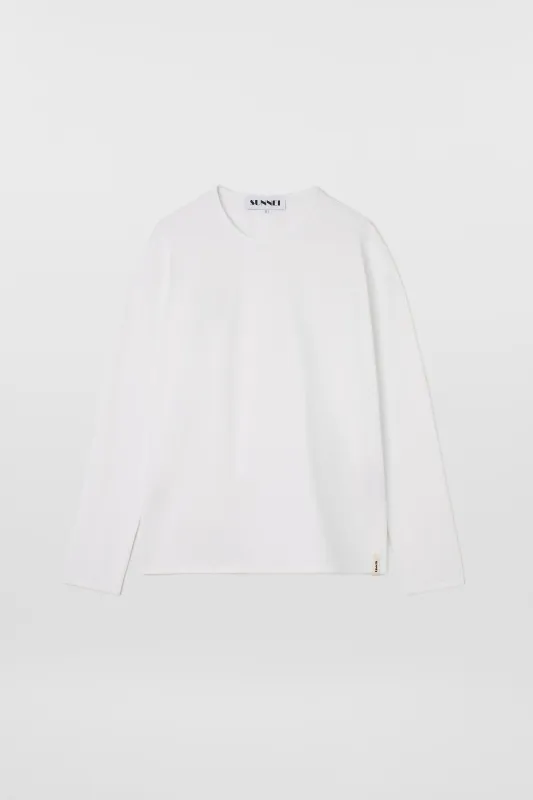 EVERYDAY CLASSIC LONGSLEEVE T-SHIRT / white sold by Sunnei